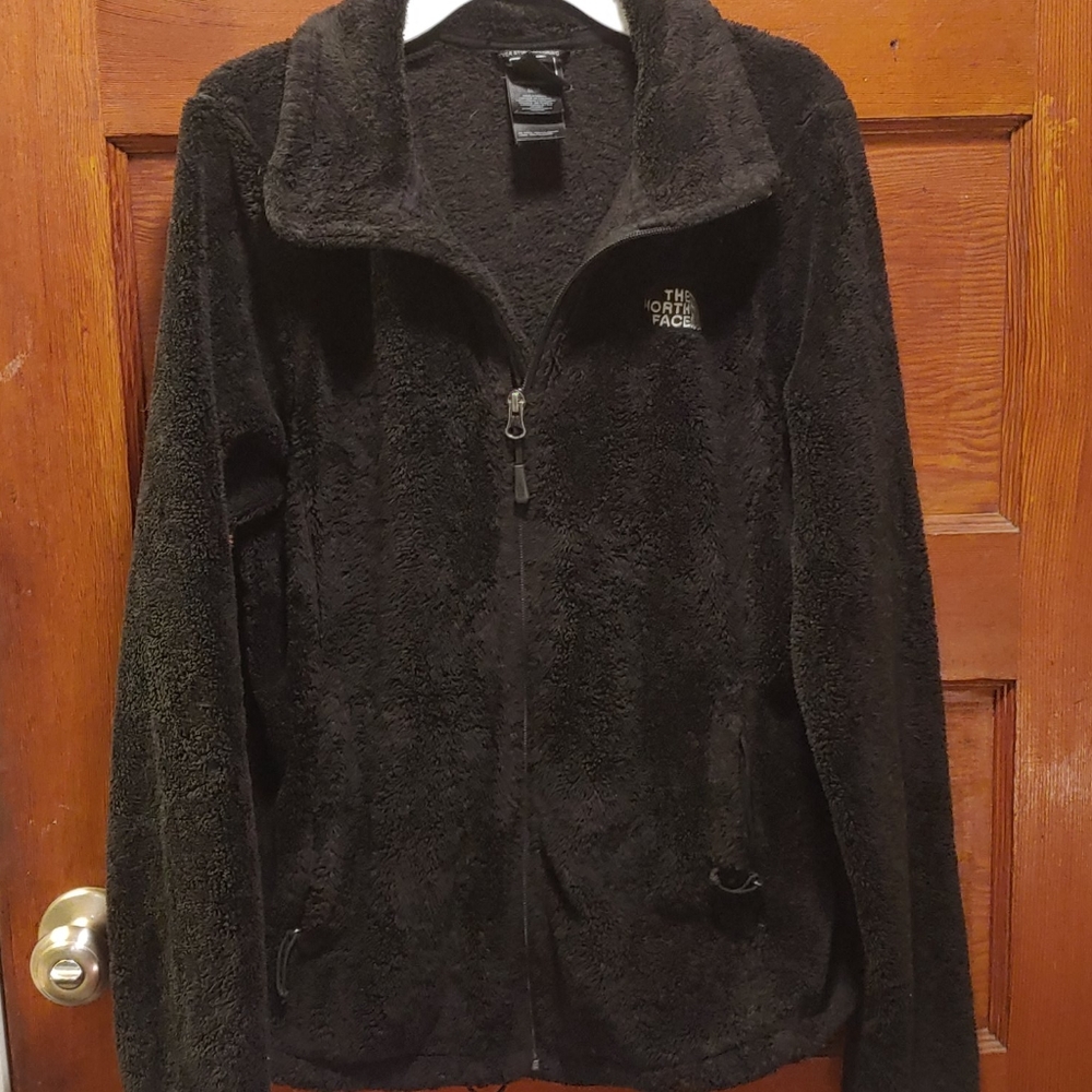 Fleece North face zip up sweatshirt